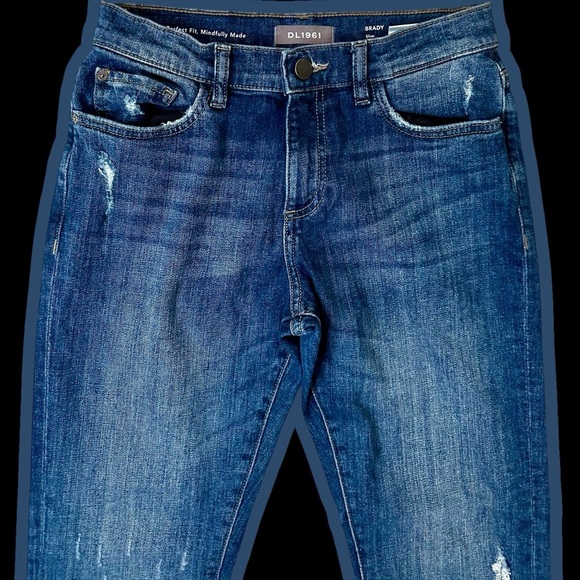 DL1961 Boys ‘Brady’ Slim Fit Distressed Jeans in “Playhouse” Size 12 - Picture 4 of 16